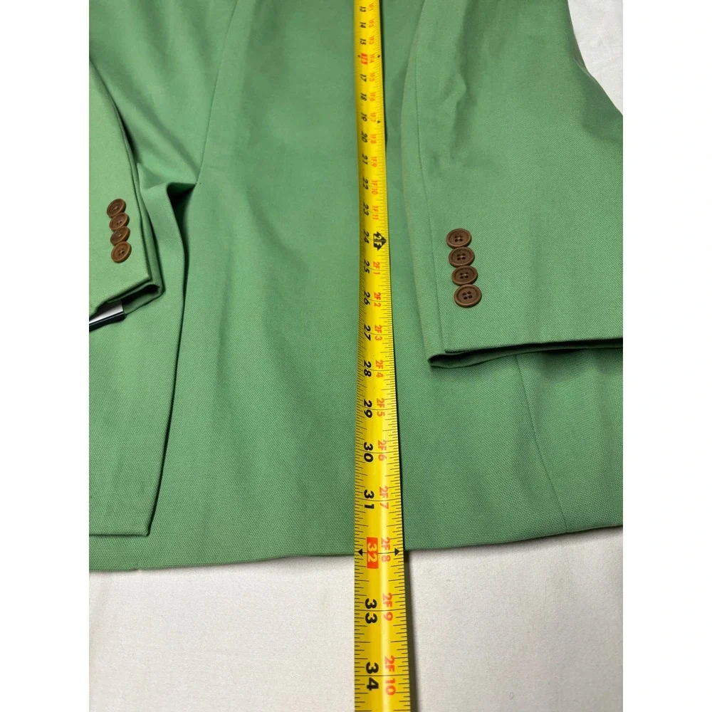 NWT Brooks Brothers 1818 Fitzgerald Green Cotton Sport Coat Blazer Mens 44L